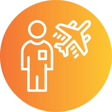 Uçak simgesinin vektör illüstrasyonu