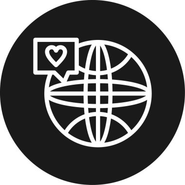 vektör global harita ico