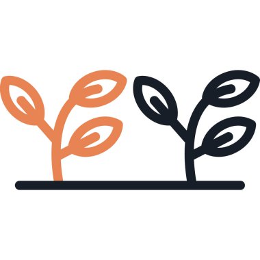 Beyaz arkaplanda ağaç vektör simgesi.