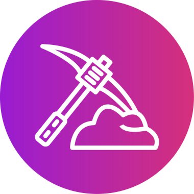 Kürek simgesinin vektör illüstrasyonu