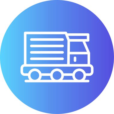 Teslimat kamyonu simgesinin vektör çizimi