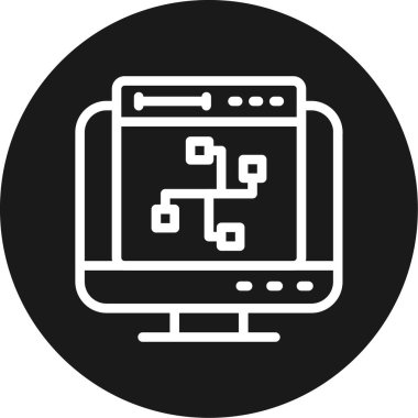 Bilgisayar simgesinin vektör illüstrasyonu