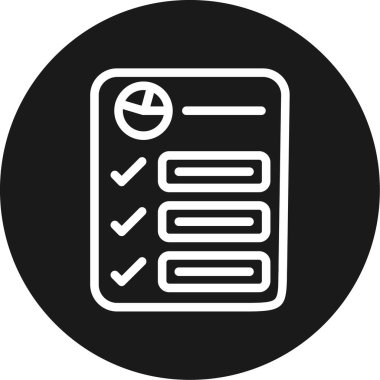 Kontrol listesi simgesinin vektör illüstrasyonu