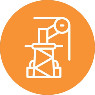 Vinç. Web simgesi basit illüstrasyon