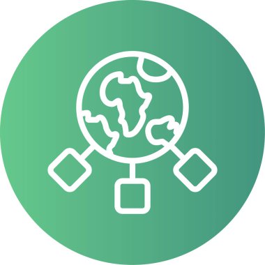 Dünya küresel vektör simgesi