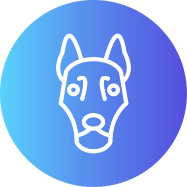 Köpek. Web simgesi basit illüstrasyon