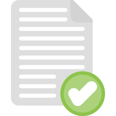 Onay işareti düz vektör simgesi