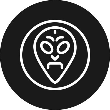 Bir maske simgesinin vektör illüstrasyonu