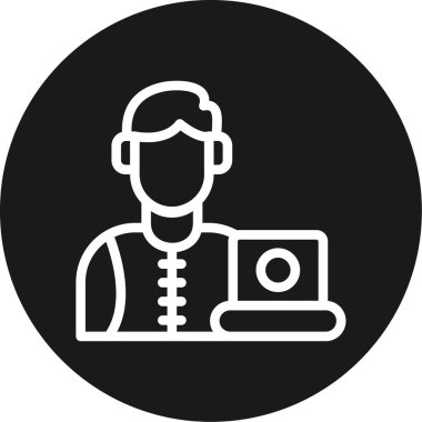 Kredi kartı simgesi olan bir adamın vektör çizimi