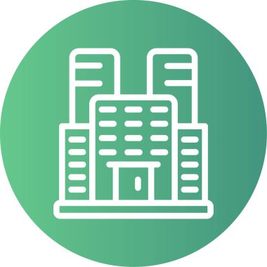 Modern yapı simgesinin vektör illüstrasyonu