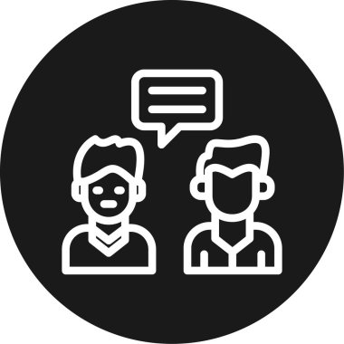 Konuşma simgesi olan insanlar, basit tasarım