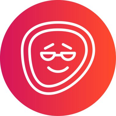 Gözlük vektör çizgisi simgesine sahip eşsiz bir adam