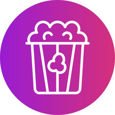 patlamış mısır ikonu vektör illüstrasyonu