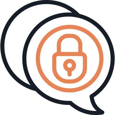 Asma kilit. Web simgesi basit illüstrasyon