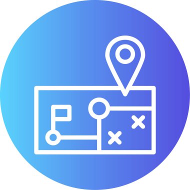 harita simgesi vektör illüstrasyonu