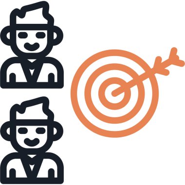 Hedef. Web simgesi basit illüstrasyon