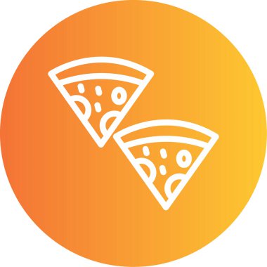 Pizza ikonu vektör illüstrasyonu