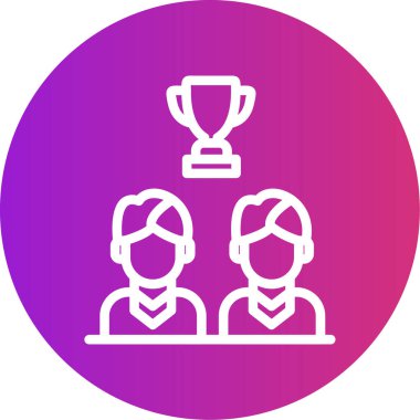 Takım. Web simgesi basit illüstrasyon