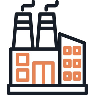 Fabrika imalat ikonu doldurulmuş - taslak biçimi