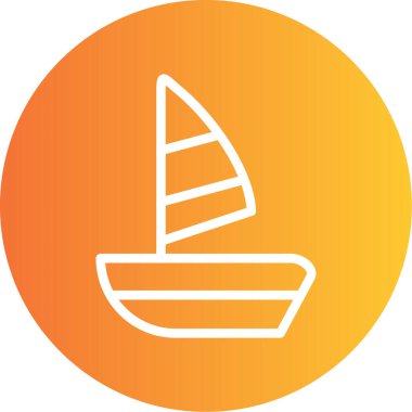 tekne ikonu vektör illüstrasyonu