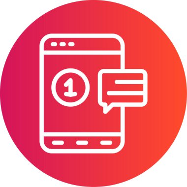 Cep telefonu simgesi, vektör illüstrasyonu