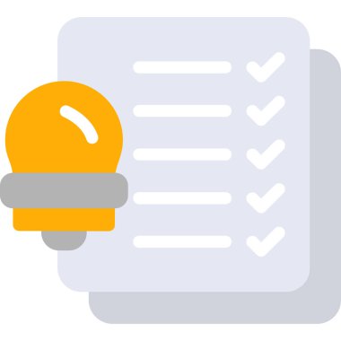 Kontrol listesi düz vektör simgesi