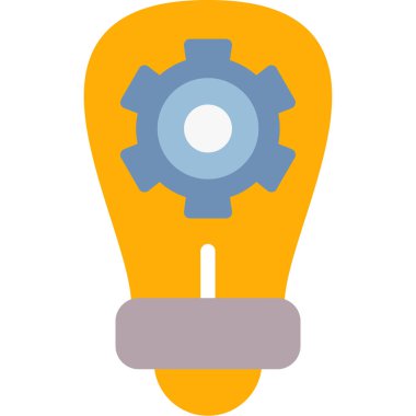 İş Zekası Düz Simgesi