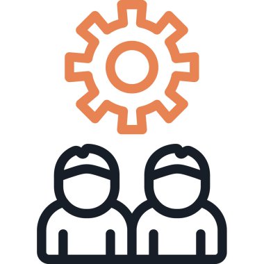 iş takımı simgesi vektör illüstrasyonu