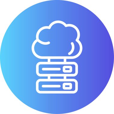 Bulut simgesi vektör illüstrasyonu