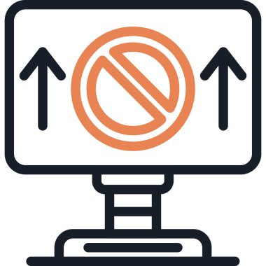 Bilgisayar yok. Web simgesi tasarımı illüstrasyonu