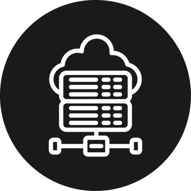 Bulut hesaplama simgesi vektör illüstrasyonu