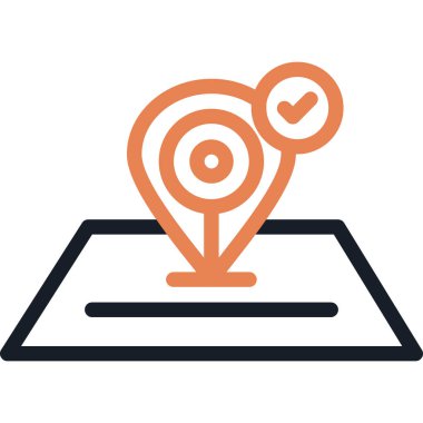 gps simge vektör illüstrasyonu