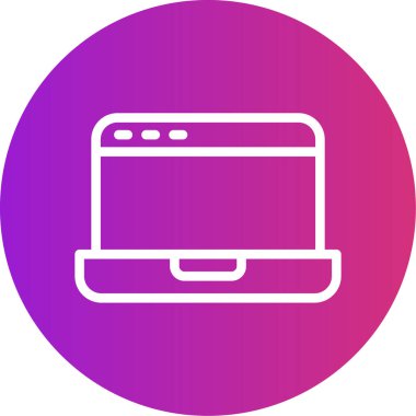 Modern bilgisayar simgesinin vektör illüstrasyonu