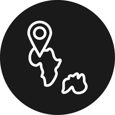 Harita işaretleyici simgesi, vektör illüstrasyonu