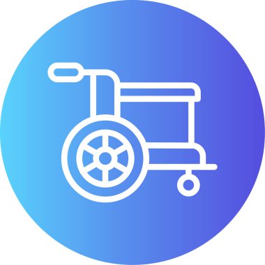 Tekerlekli. Web simgesi basit illüstrasyon