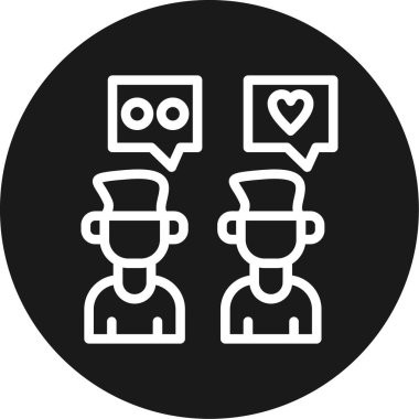 Konuş. Web simgesi basit tasarım