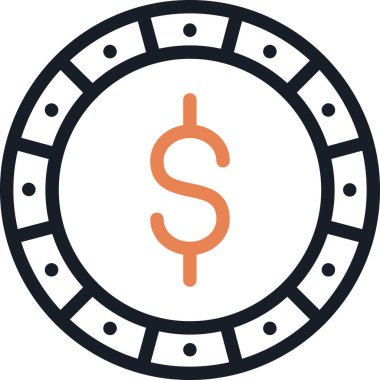 Dolu para birimi simgesi - taslak biçimi