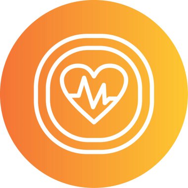 Modern kalp simgesinin vektör illüstrasyonu