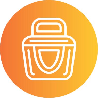 Sırt çantası simge vektör çizim