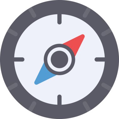 pusula düz vektör simgesi