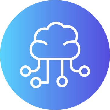 Bulut hesaplama simgesi. vektör illüstrasyonu