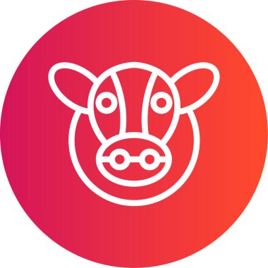 inek simgesi vektör illüstrasyonu