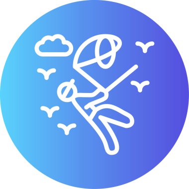 Bir kuş simgesinin vektör illüstrasyonu