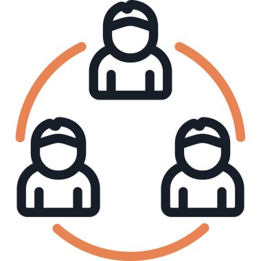 sosyal medya simgesi olan bir grup insan