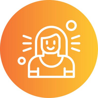 Yüz ifadesi olan dişi avatar