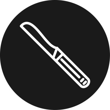 Siyah arkaplanı olan bir termometrenin vektör simgesi