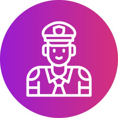 Polis memuru simgesinin vektör illüstrasyonu