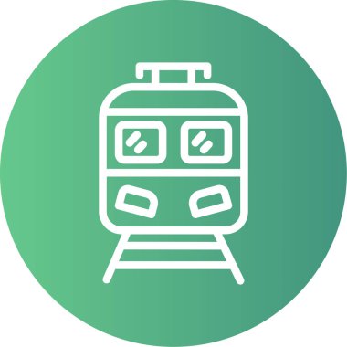 Tren simgesinin vektör illüstrasyonu