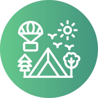 Orman simgesi, vektör illüstrasyonu