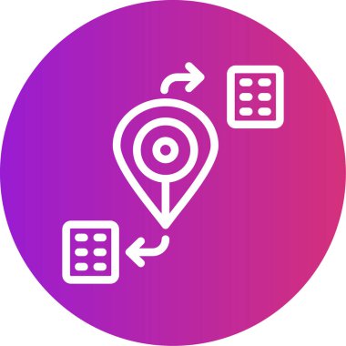 harita simgesinin vektör illüstrasyonu